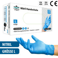 Nitril "L" Handschuhe "NAMO MED", 100 St./Box, blau