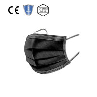 Kinder-Medizinische-Maske Typ IIR, 10x5er Box, schwarz