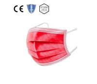 Kinder-Medizinische-Maske Typ IIR, 10x5er Box, rot
