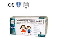 Kinder-Medizinische-Maske Typ IIR, 10x5er Box, rot