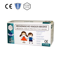 Kinder-Medizinische-Maske Typ IIR, 10x5er Box, blau