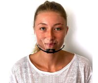 Mund-Nasen-Visier "SMILE", 10er Box, schwarz