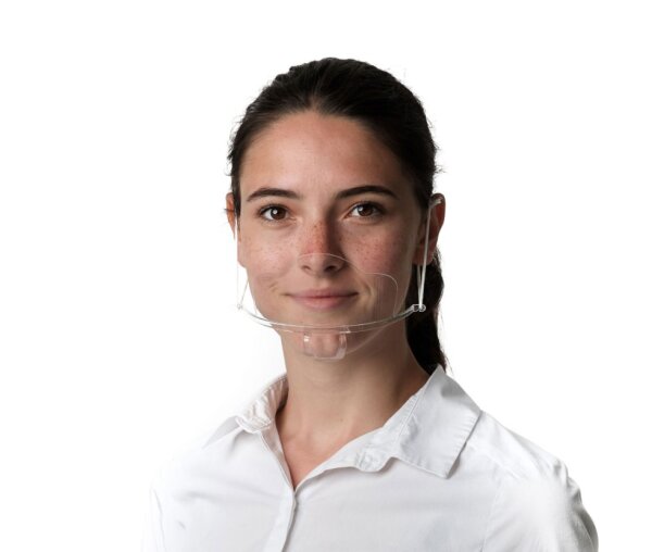 Mund-Nasen-Visier "SMILE", 10er Box, transparent