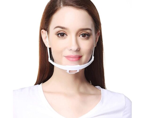 Mund-Nasen-Visier "SMILE", 10er Box, wei&szlig;