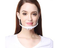Mund-Nasen-Visier "SMILE", 10er Box, wei&szlig;