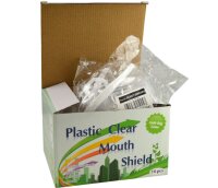 Mund-Nasen-Visier "SMILE", 10er Box, wei&szlig;