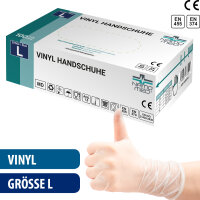 Vinyl-Medical "L" Handschuhe, 100 St./Box,...