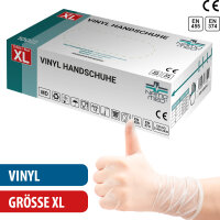 Vinyl-Medical "XL" Handschuhe, 100 St./Box,...