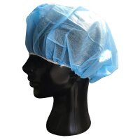 Einweg-Schutzhaube PP-Vlies, 50 St&uuml;ck, blau